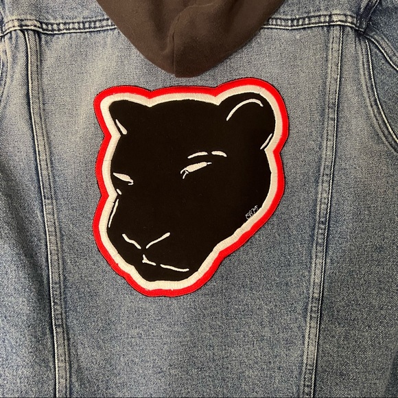 Lauren Moshi Stevie Varsity Panther Jean Jacket - Picture 16 of 16